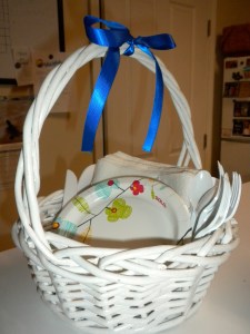 bow on basket