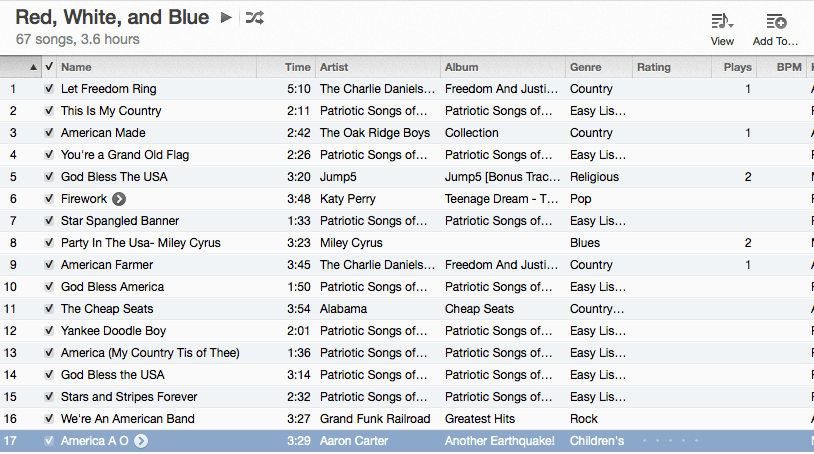 patriotic playlist